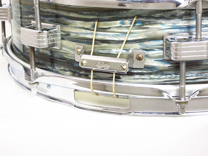 Ludwig 【VINTAGE】1963-64' Downbeat Oyster Blue Pearl COB Hoops 14×4 ラディック サブ画像3