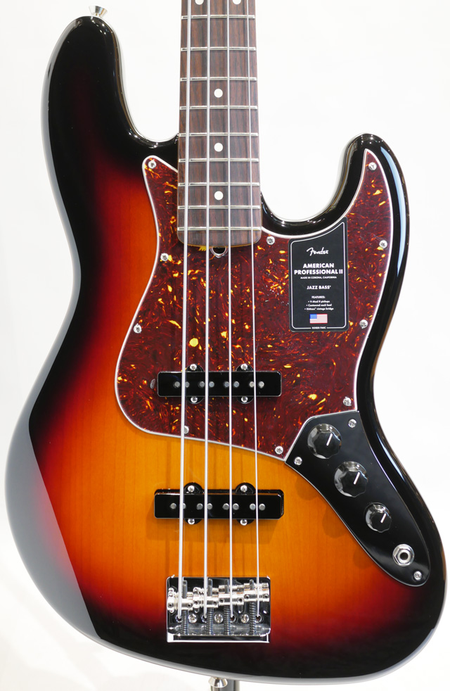 American Professional II Jazz Bass 3-Color Sunburst / Rosewood