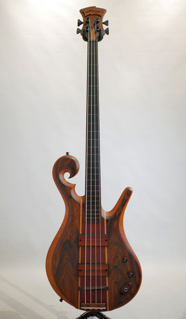 Carl Thompson 4strings Scroll Bass Fretless 36inch / Cocobolo Top  カール　トンプソン サブ画像2
