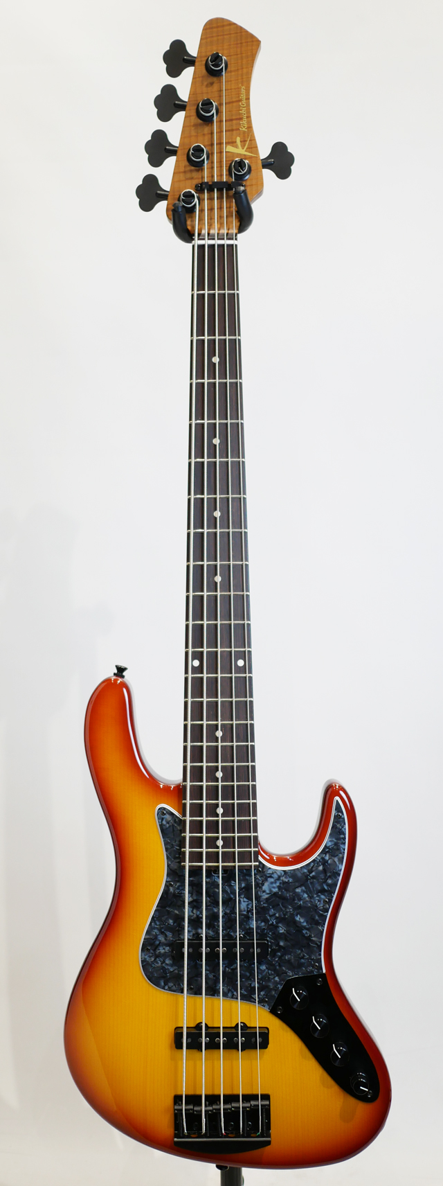 Kikuchi Guitars Custom Bass 5st Spruce Top Dark Cherry Burst サブ画像2
