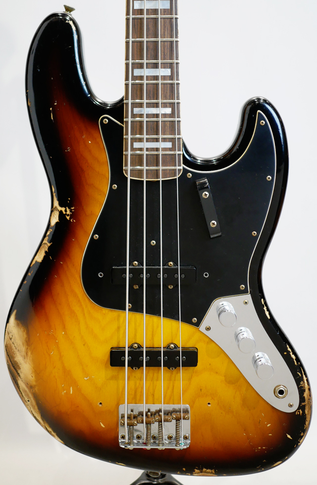 2022 Limited Edition Custom Jazz Bass Heavy Relic Faded 3tone Sunburst