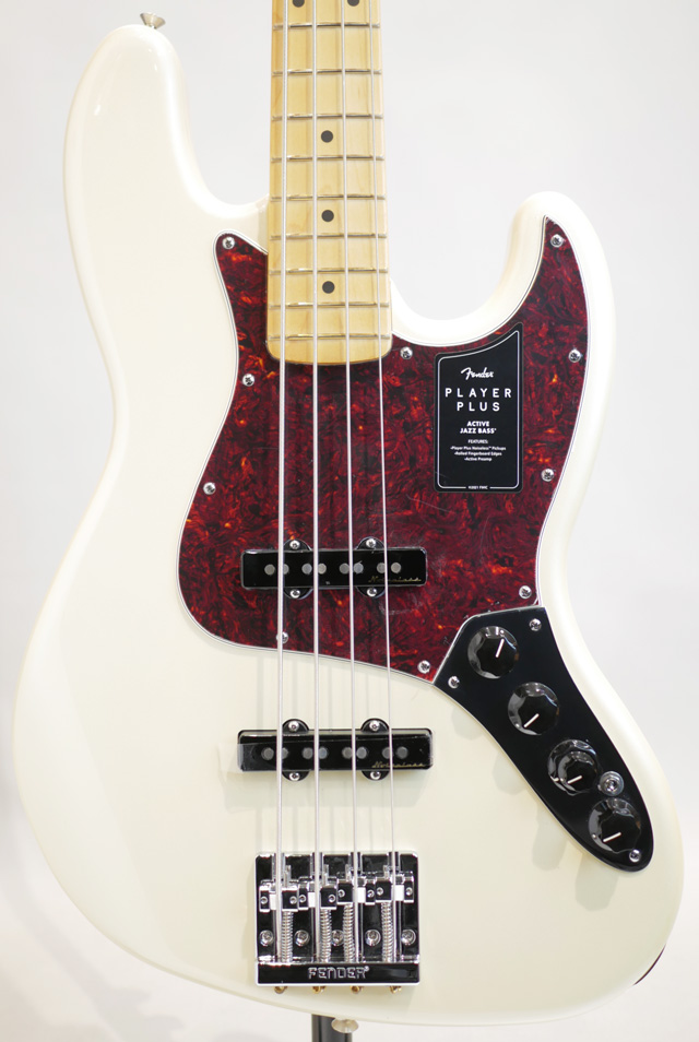 Player Plus Jazz Bass (Olympic Pearl)