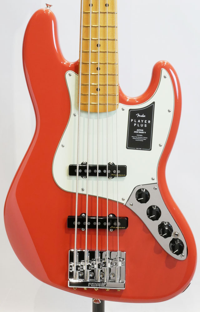 Player Plus Jazz Bass V (Fiesta Red)