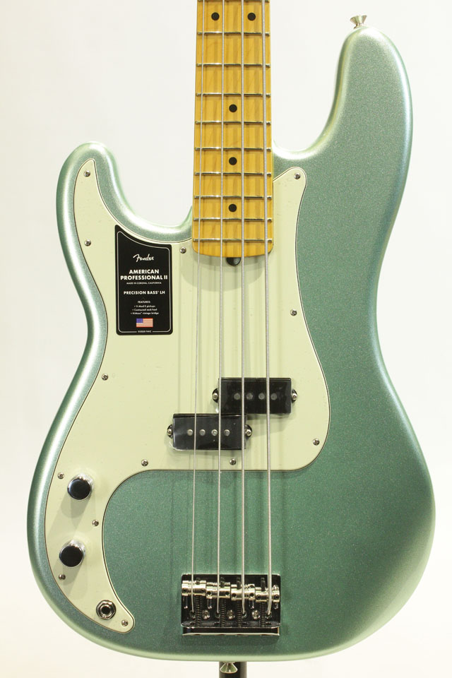 American Professional II Precision Bass Left-Hand Mystic Surf Green / Maple