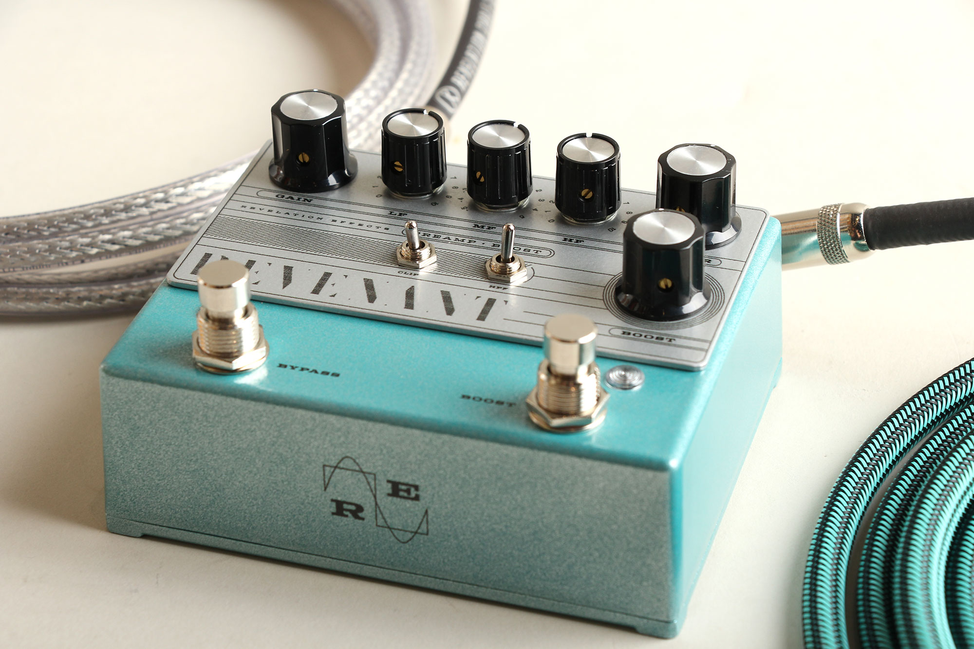 Revelation Effects REVENANT Preamp-Boost V1.2 -Teal Sparkle with Silver face plate- (Limited) レベレーションエフェクト SM2024EF サブ画像5
