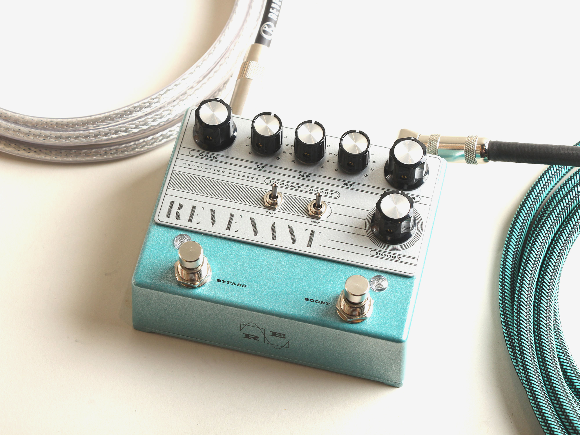 Revelation Effects REVENANT Preamp-Boost V1.2 -Teal Sparkle with Silver face plate- (Limited) レベレーションエフェクト SM2024EF サブ画像8