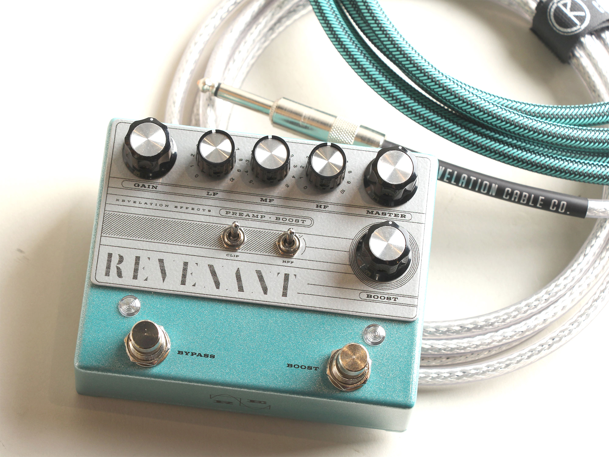 Revelation Effects REVENANT Preamp-Boost V1.2 -Teal Sparkle with Silver face plate- (Limited) レベレーションエフェクト サブ画像9