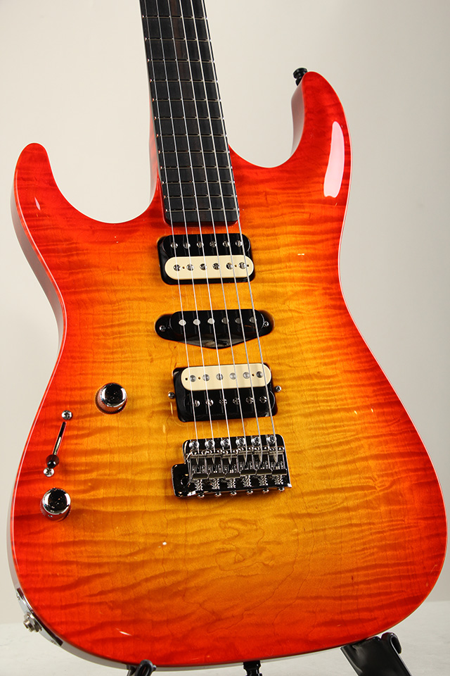 Marchione Guitars Set Neck Carve Top 1pcs Figured Maple H/S/H Left Hand Cherry Sunburst マルキオーネ　ギターズ サブ画像3
