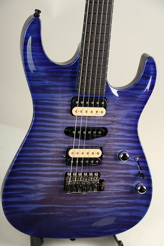 Marchione Guitars Set Neck Carve Top 1pcs Figured Maple African Mahogany H/S/H Trans Blue マルキオーネ　ギターズ SM2024 サブ画像2