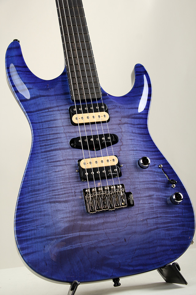 Marchione Guitars Set Neck Carve Top 1pcs Figured Maple African Mahogany H/S/H Trans Blue マルキオーネ　ギターズ SM2024 サブ画像3