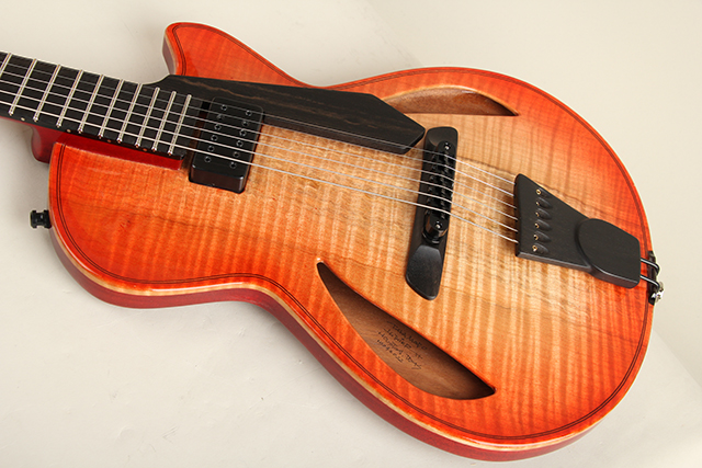 Taka Moro Guitars “Soloist” 14 Hollow Archtop Ebony Tailpiece Figured Spalted Maple Top【サウンドメッセ出展予定商品】 タカモロギターズ SM2024 サブ画像10