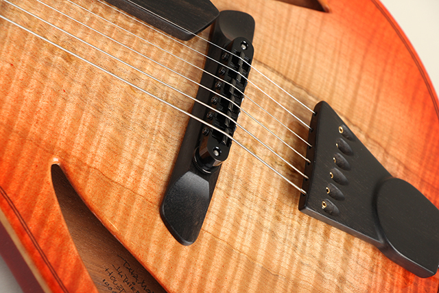 Taka Moro Guitars “Soloist” 14 Hollow Archtop Ebony Tailpiece Figured Spalted Maple Top【サウンドメッセ出展予定商品】 タカモロギターズ SM2024 サブ画像12