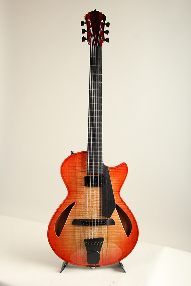 Taka Moro Guitars “Soloist” 14 Hollow Archtop Ebony Tailpiece Figured Spalted Maple Top【サウンドメッセ出展予定商品】 タカモロギターズ SM2024 サブ画像1