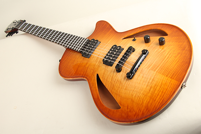 Taka Moro Guitars “Lotus” 14” Semihollow Archtop Figured Maple Top タカモロギターズ サブ画像11