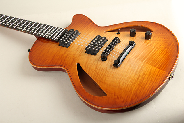 Taka Moro Guitars “Lotus” 14” Semihollow Archtop Figured Maple Top タカモロギターズ サブ画像12