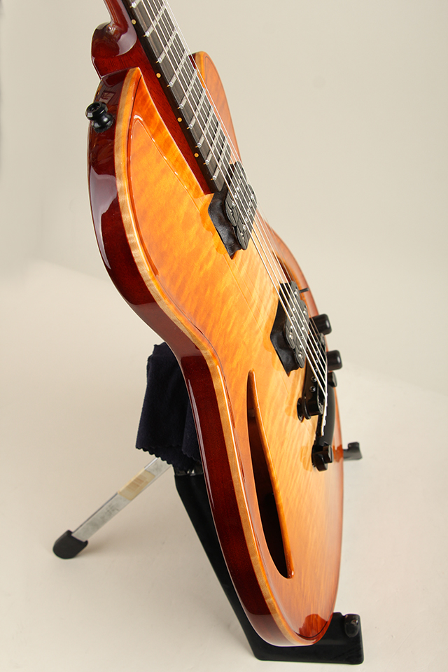 Taka Moro Guitars “Lotus” 14” Semihollow Archtop Figured Maple Top タカモロギターズ サブ画像16
