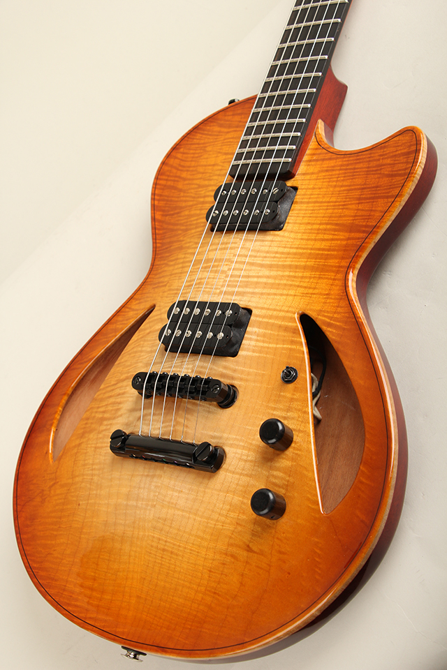 Taka Moro Guitars “Lotus” 14” Semihollow Archtop Figured Maple Top タカモロギターズ サブ画像5