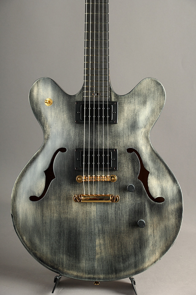 Model 35 chambered Semi-hollow Black smoke stain with satin topcoat 