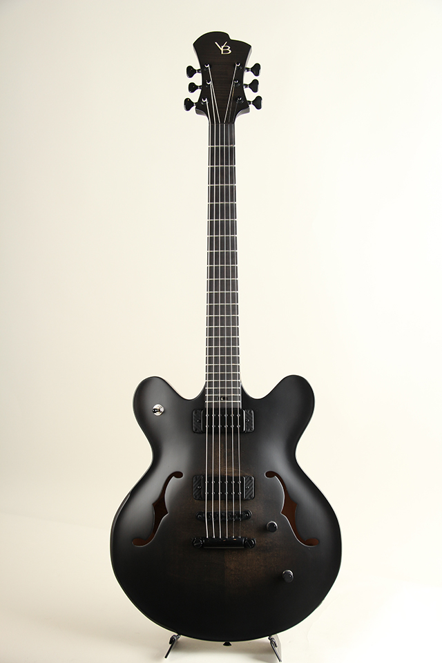 Victor Baker Guitars Model 35 Chambered Semi-hollow Black Burst smoke stain【サウンドメッセ出展予定商品】 ヴィクター ベイカー SM2024 サブ画像1