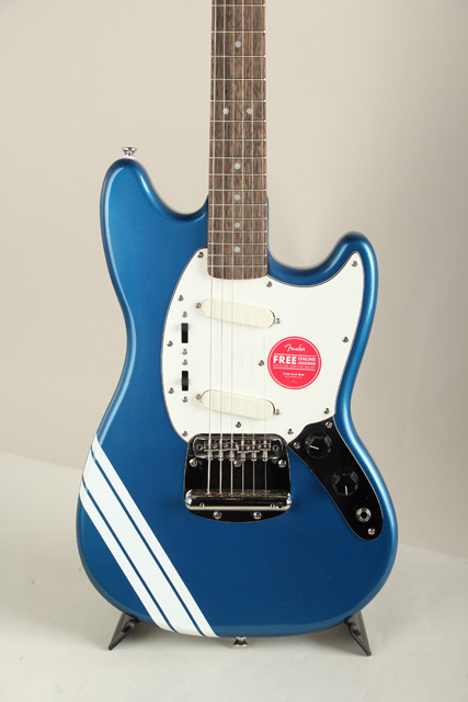 SQUIER FSR Classic Vibe '60s Competition Mustang LPB with Olympic White Stripes スクワイヤー