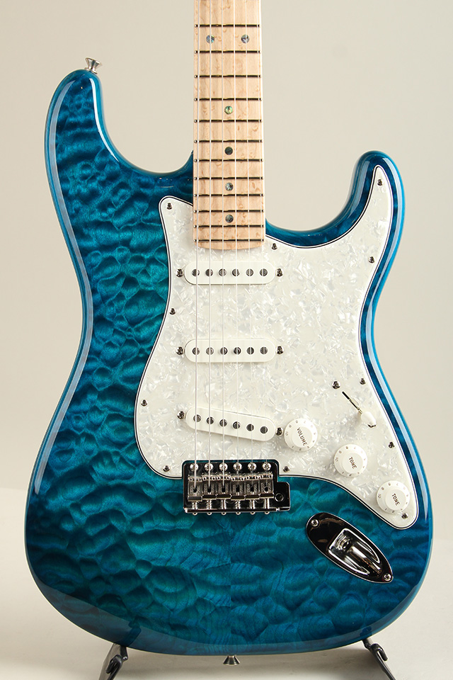 MBS Quilt Maple Top Stratocaster NOS Trans Blue by Todd Krause