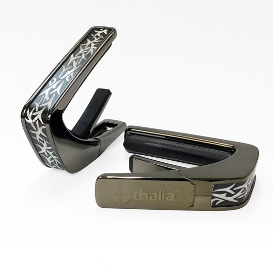 Thalia Capos Black chrome Finish with Inked Pearl Crown of Thorns タリアカポ