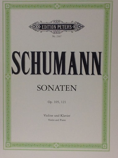 シューマン/ヴァイオリン・ソナタ集Op.105.121（ヴァイオリン洋書）