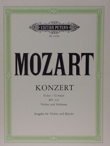 モーツァルト/ヴァイオリン協奏曲 第3番ト長調KV216(フレッシュ編)(ヴァイオリン洋書)
