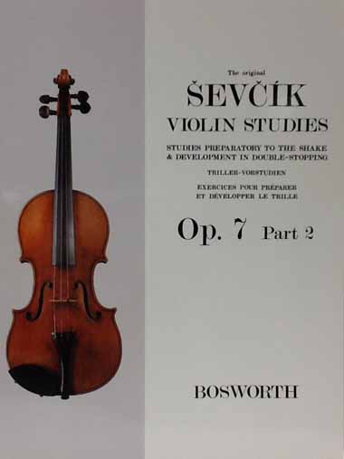 【ヴァイオリン教則本】セヴシック/トリルとダブル・ストップの予備練習　Op.7 パート2（弦楽器洋書）