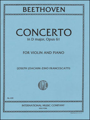 ベート－ヴェン/ヴァイオリン協奏曲ニ長調Op.61(フランチェスカッティ校訂)(ヴァイオリン洋書)