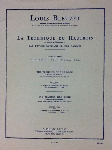 ルデュック社 ブルーゼ/オーボエの技法１(オーボエ洋書) Alphonse Leduc