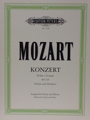 モーツァルト/ヴァイオリン協奏曲第4番ニ長調KV218(オイストラフ編)(ヴァイオリン洋書)