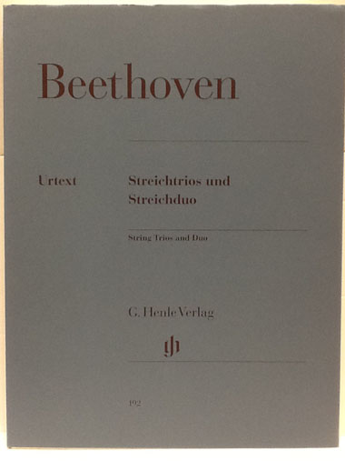 【弦楽2,3重奏】ベートーヴェン / 弦楽三重奏曲 op. 3, 8, 9；弦楽二重奏曲 WoO 32 (弦楽器洋書）