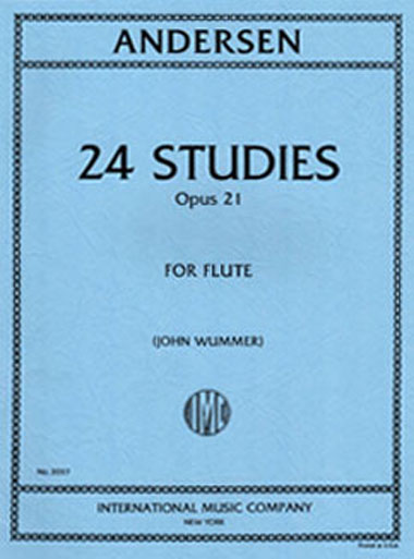アンデルセン / 全ての長調と短調による24の練習曲 op. 21 (フルート洋書)