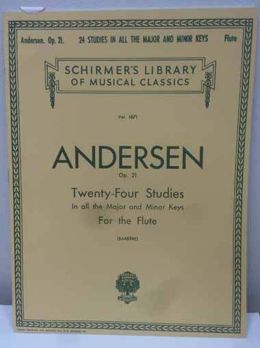 アンデルセン/全ての長・短調による24の練習曲 op. 21(フルート洋書)