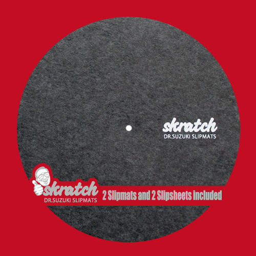 Dr. Suzuki Slipmats skratch 12” (12インチ スリップマット 2枚 + スリップシート 2枚入り )(DSS-SK01)