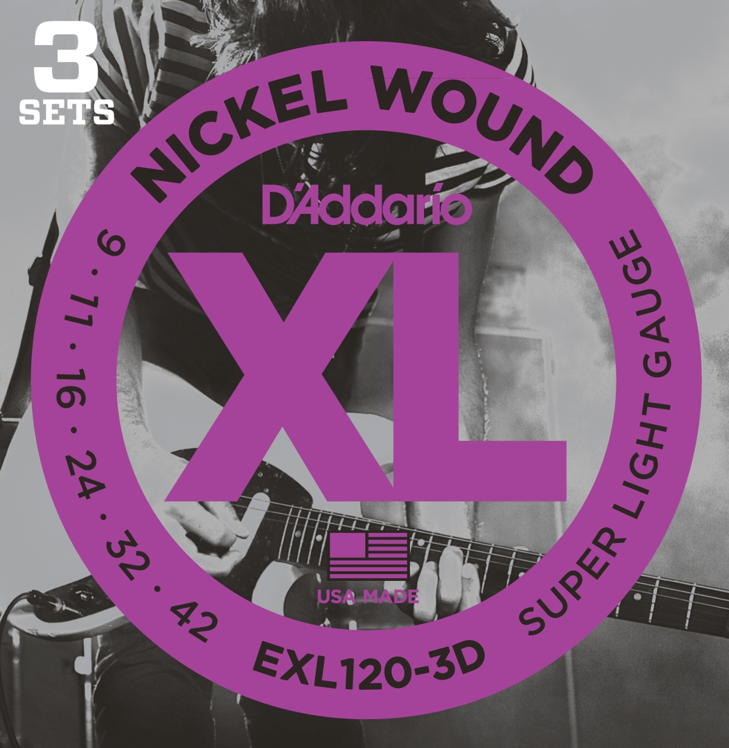 D'Addario EXL120-3D [Nickel Wound 09-42] 3セット ダダリオ