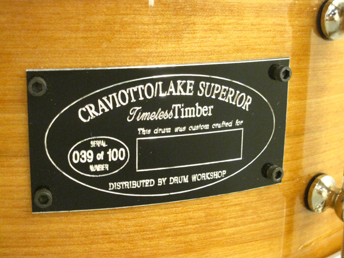 dw NOS 2002' Craviotto Lake Superior Solid Birch Timeless Timber 39/100 ディーダブリュー サブ画像16
