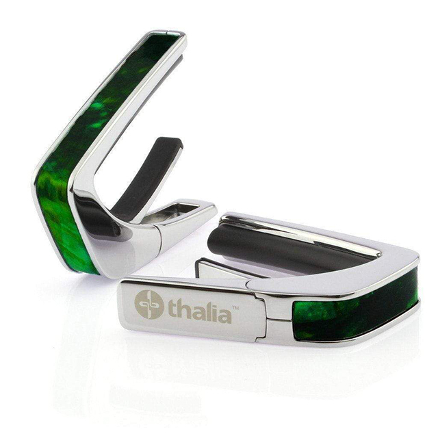 Chrome Finish with Green Angel Wing Inlay