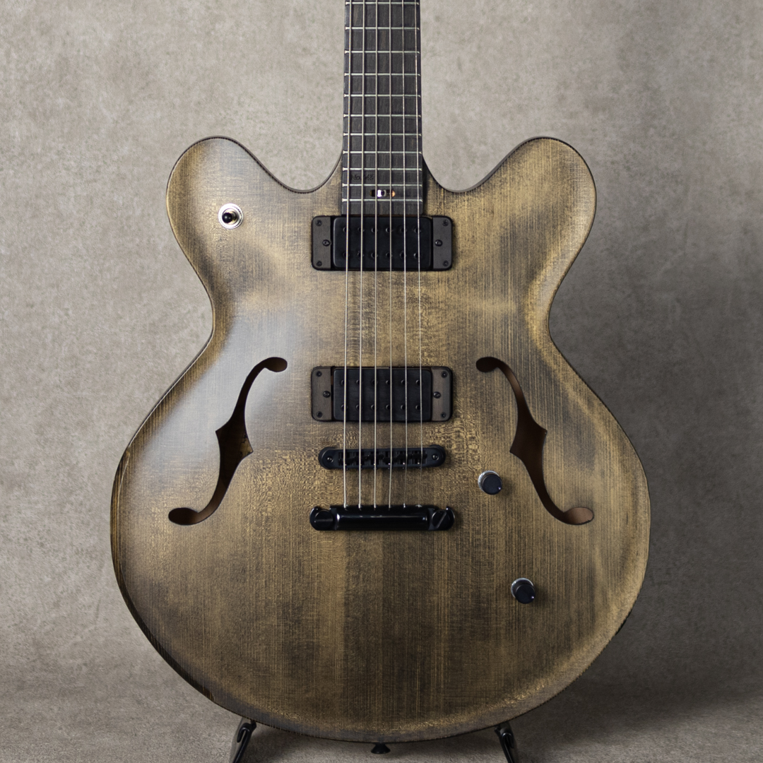 Victor Baker Guitars Model 35 Chambered Semi-hollow F Hole Style Black smoke stain S/N643 ヴィクター ベイカー