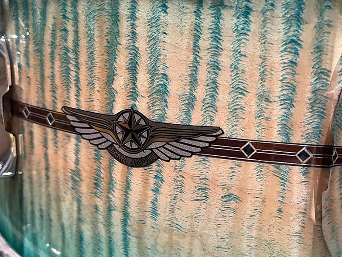 TMS1465SR ECB Star Maple Snare Drum / Emerald Sea Curly Maple Burst