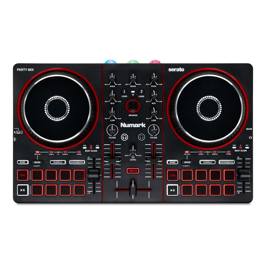 Numark DJコントローラー Party Mix 3 LED搭載 Bluetooth対応