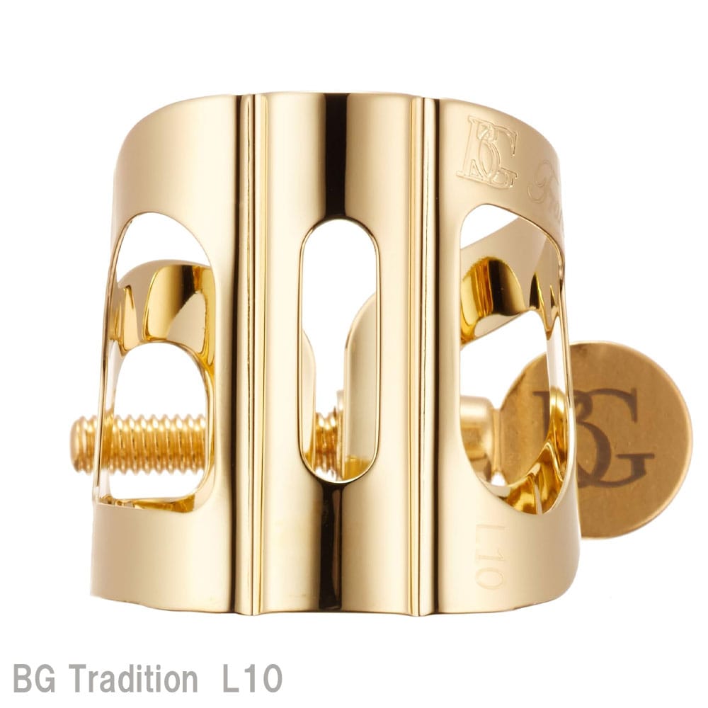 BG ビージー アルトサックス用 リガチャー L10 トラディション ゴールドラッカー