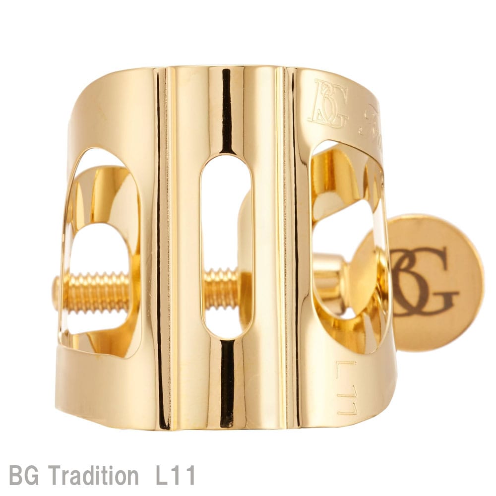 BG ビージー アルトサックス用 リガチャー L11 トラディション 24K金メッキ ゴールドプレート