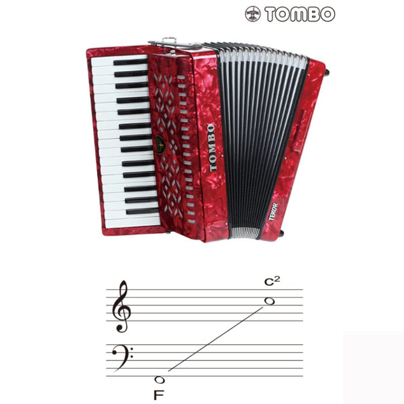 TOMBO TB-32T トンボ テナー 合奏用 アコーディオン 32鍵 クリーニングクロスプレゼント 【取り寄せ商品】