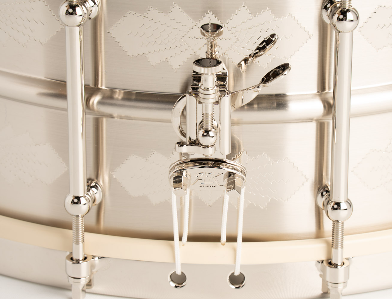 6.5"×14" Standard Model Nickel Over Brass / Hand Engraved AK Diamonds Pattern
