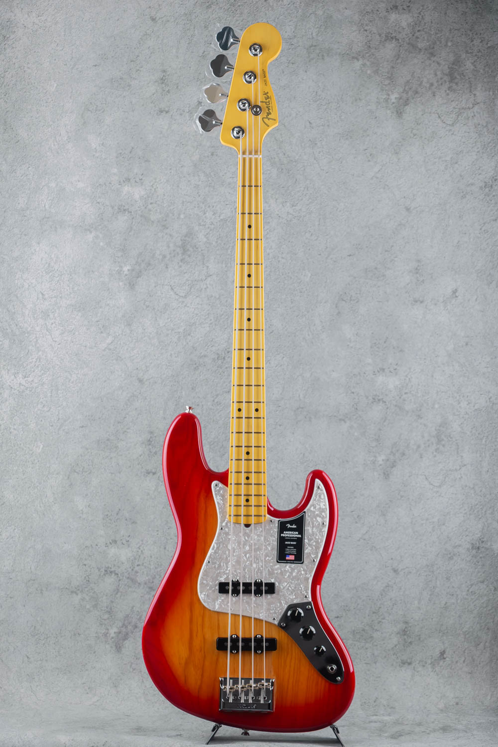 American Professional Jazz Bass MN Aged Cherry Burst【S/N