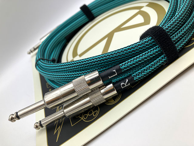 Turquoise Tweed Stereo Insert Cable - BTPA CA-0678【10ft (約3.1m) S/DUAL S】