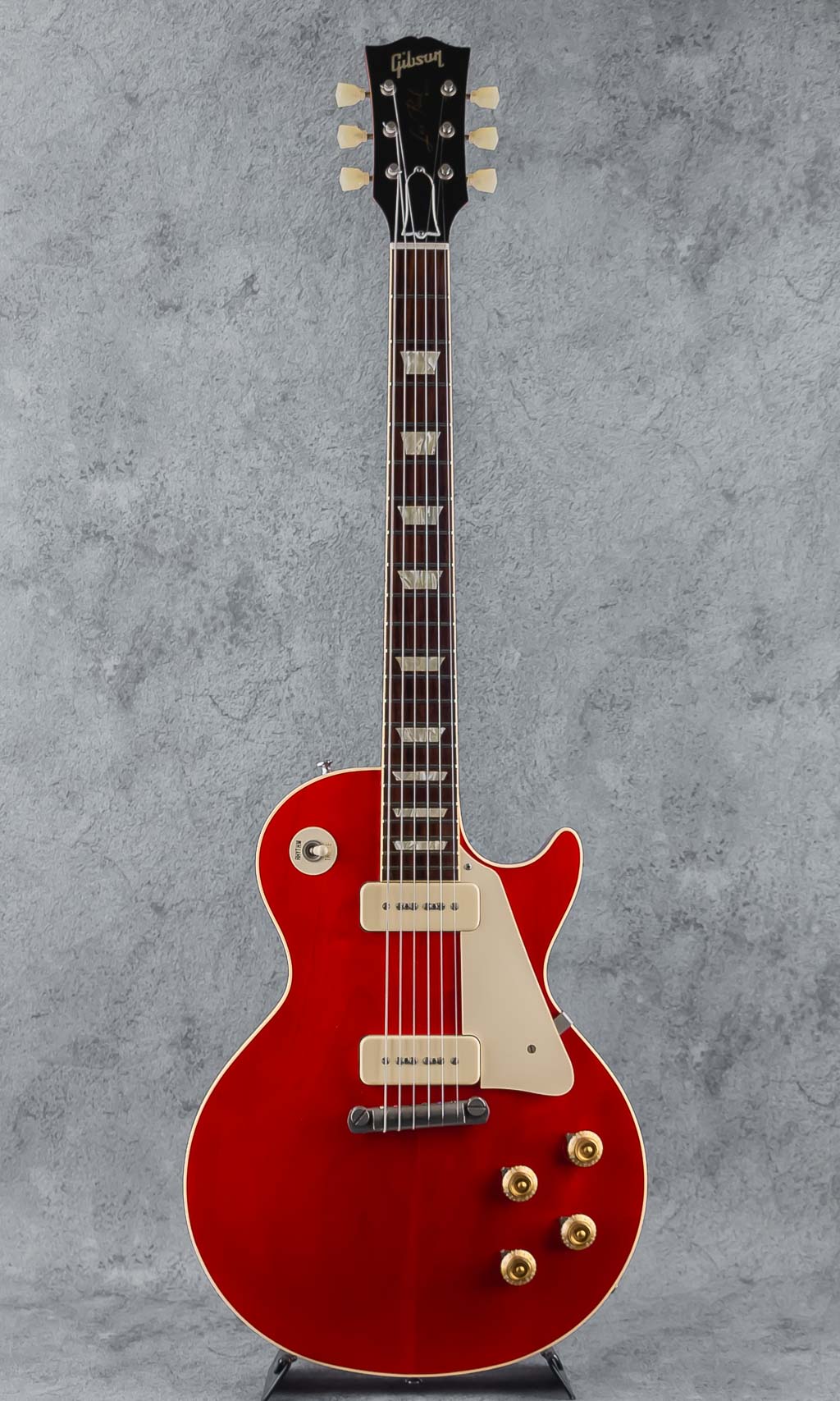 最終値下げ世界に1本コンポエレキギターHH赤調整済 1954 Les Paul Reissue Chambered Gloss Faded Cherry 2014: エレキ