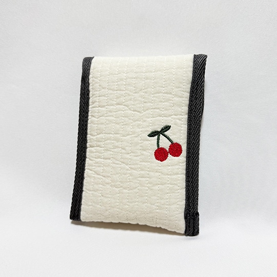 Frogtone ヌビマウスピースポーチ テューバ用 さくらんぼ×アイボリー テューバ用 Low Brass Center